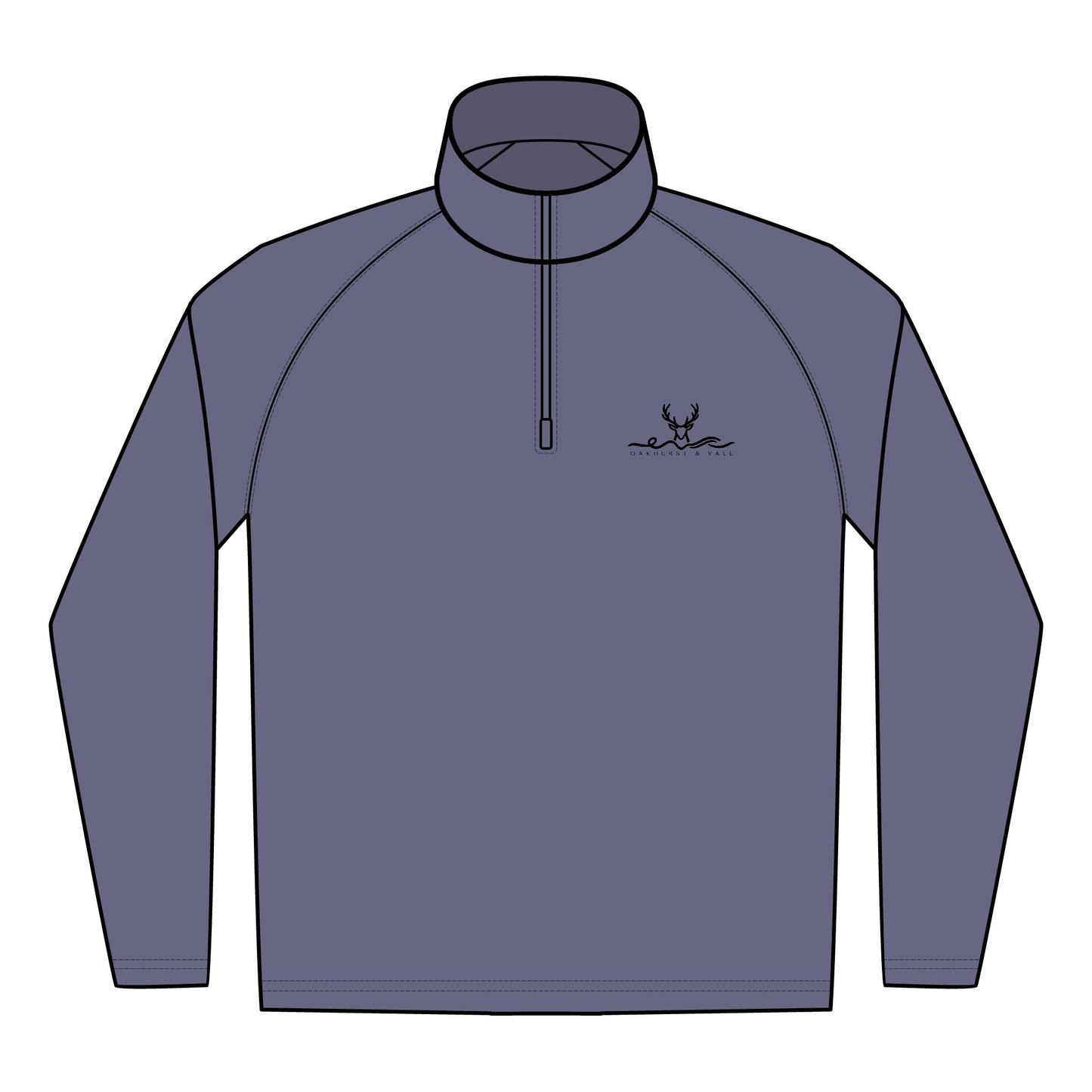 Oakhaven and Vale Embroidered Quarter-Zip Pullover