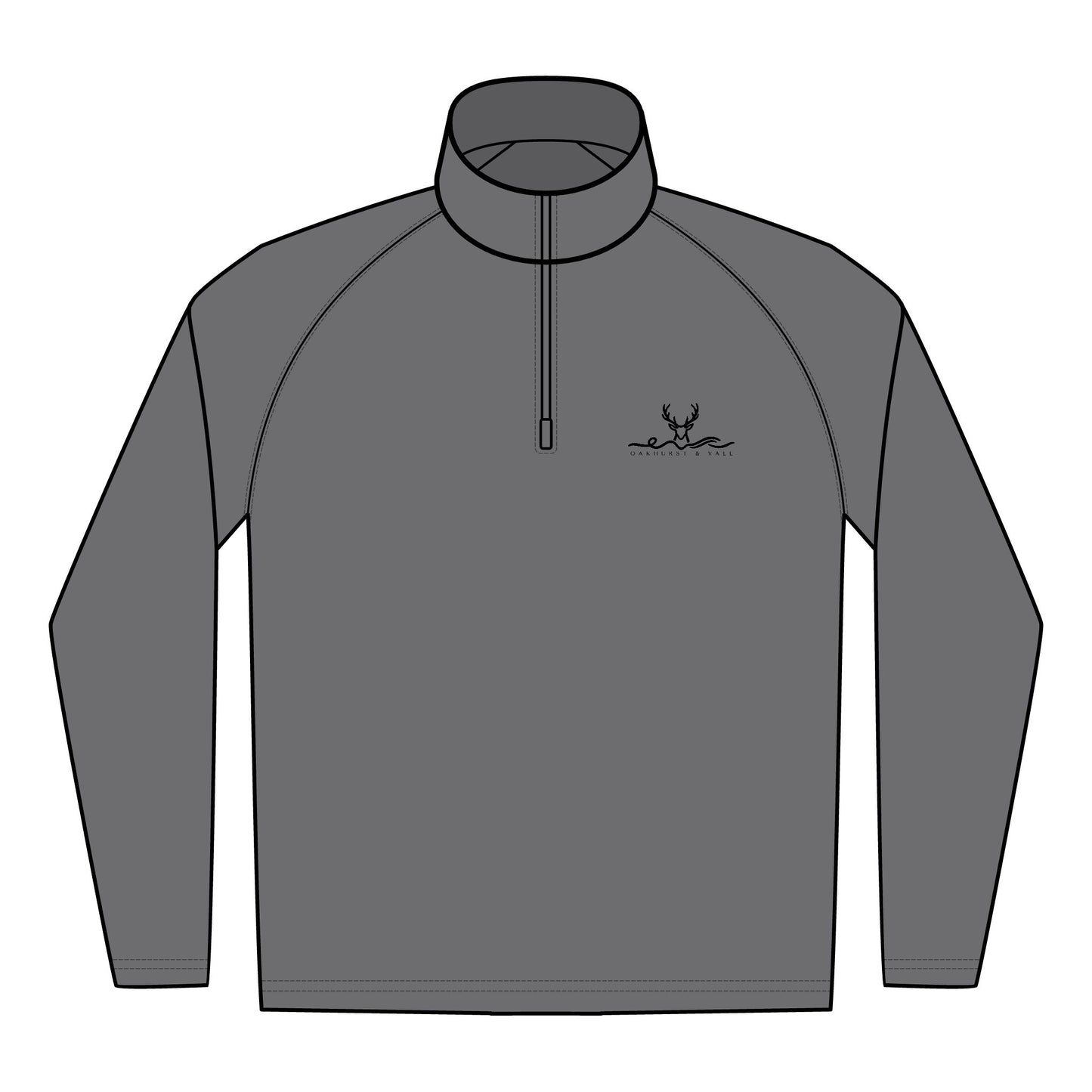 Oakhaven and Vale Embroidered Quarter-Zip Pullover