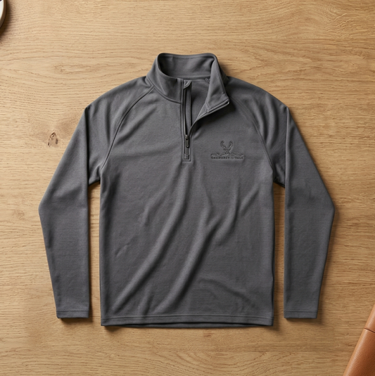 Oakhaven and Vale Embroidered Quarter-Zip Pullover